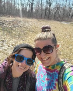 My friend and I on a hike